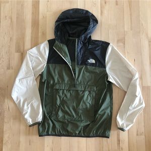 North face windwall windbreaker quarter zip pullover jacket